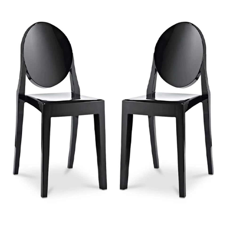 Crystal Dining Chair, Black