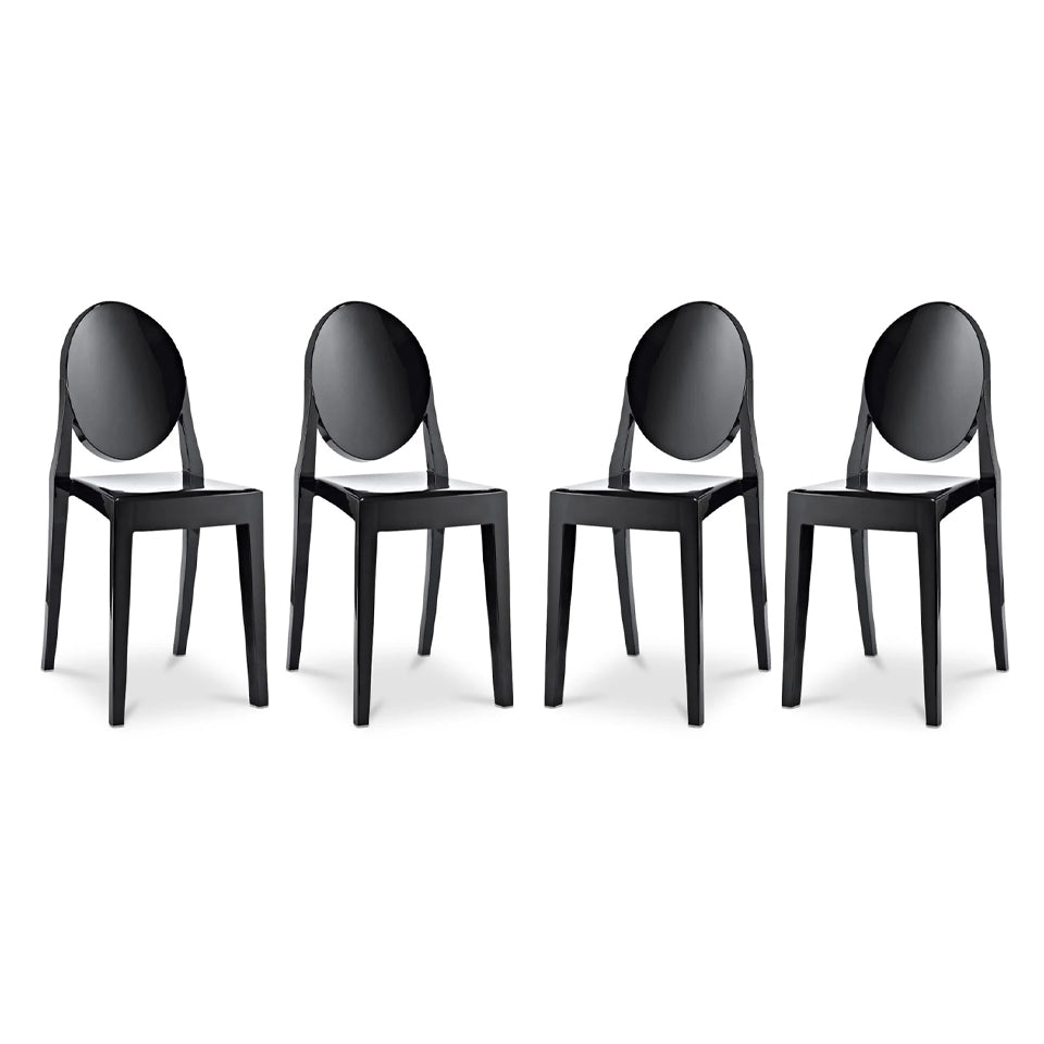 Crystal Dining Chair, Black