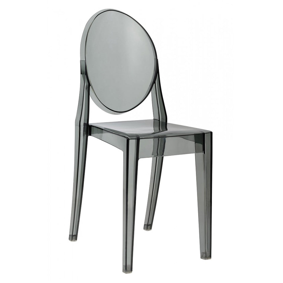 Crystal Dining Chair, Smoke Gray