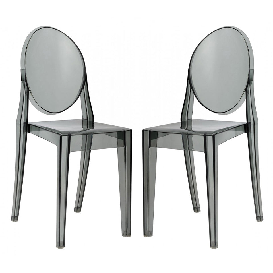 Crystal Dining Chair, Smoke Gray