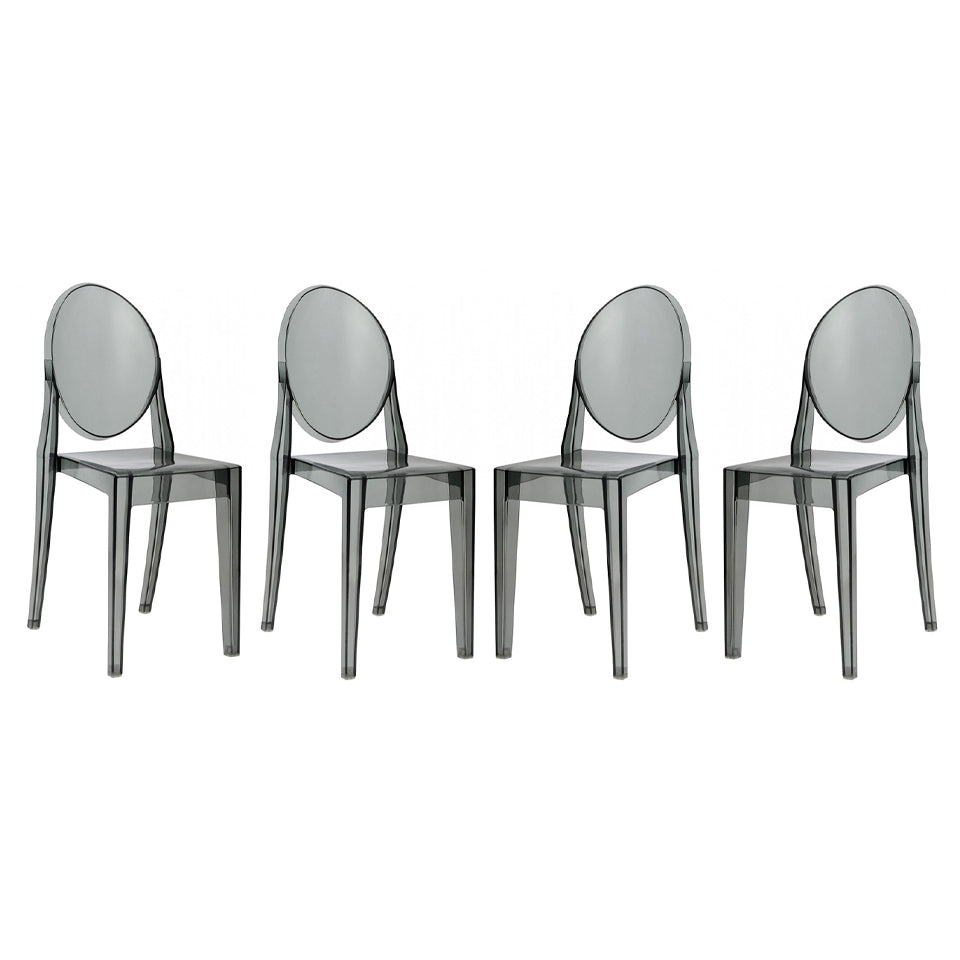 Crystal Dining Chair, Smoke Gray