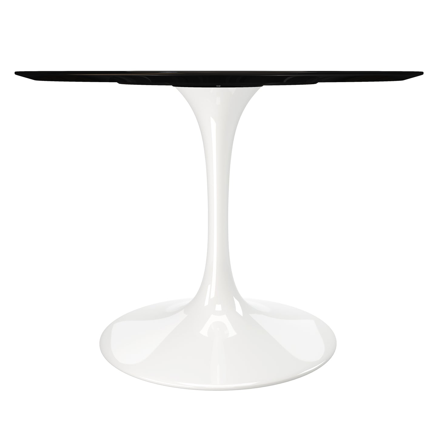 Rose 42" Round Fiberglass Dining Table, White Base