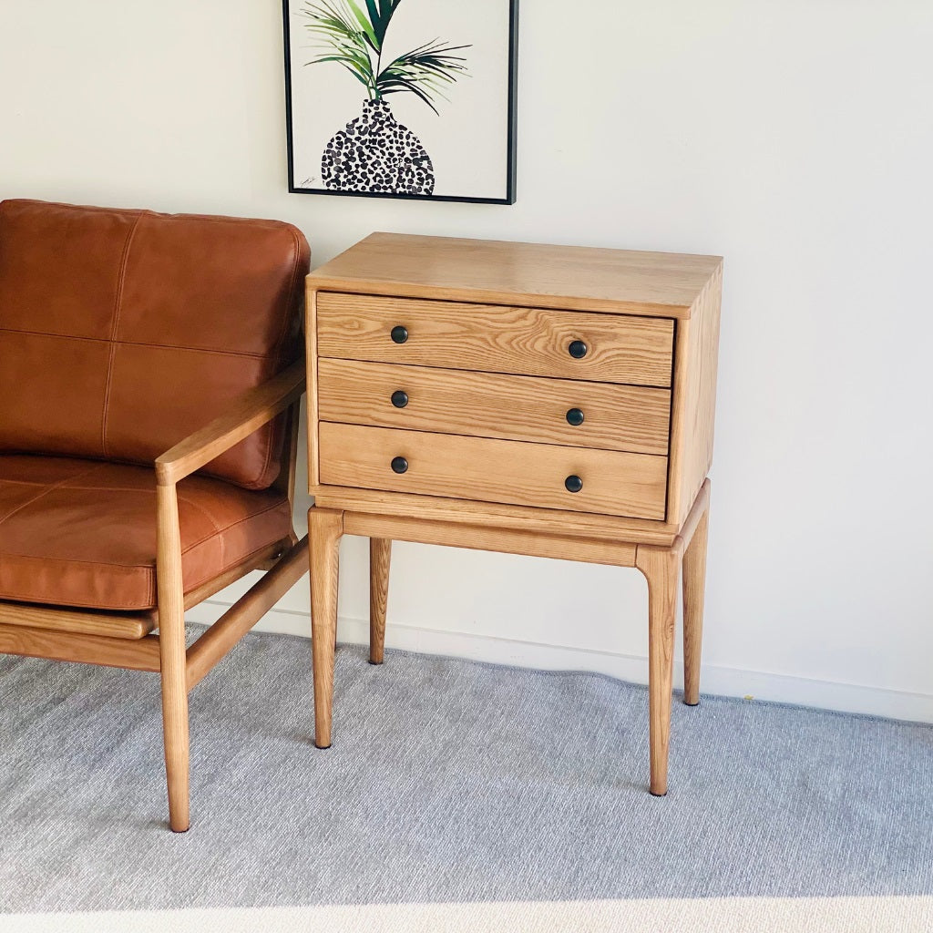 H Solid Wood Chest Of Drawers, Natural