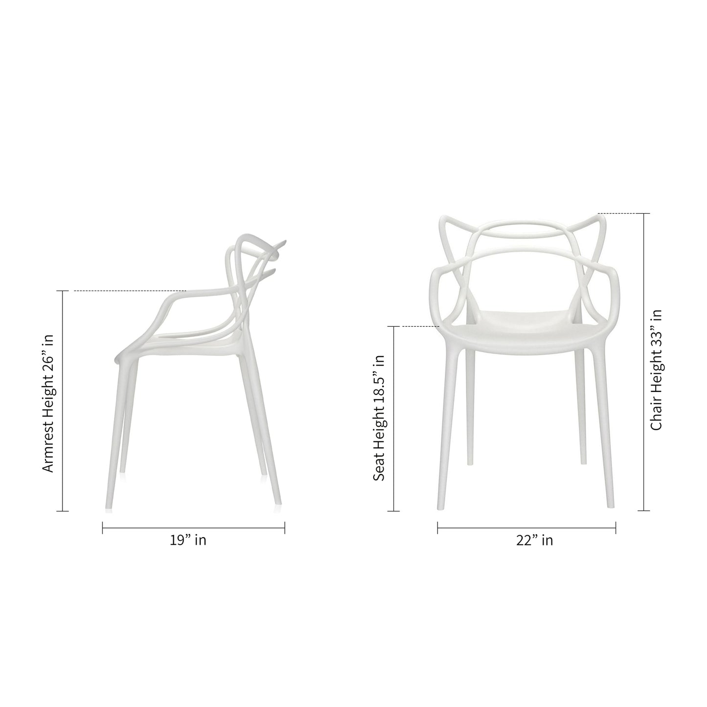 Monte Dining Chair - White