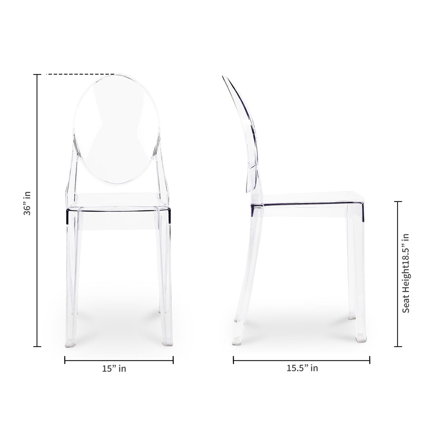 Crystal Dining Chair, Clear