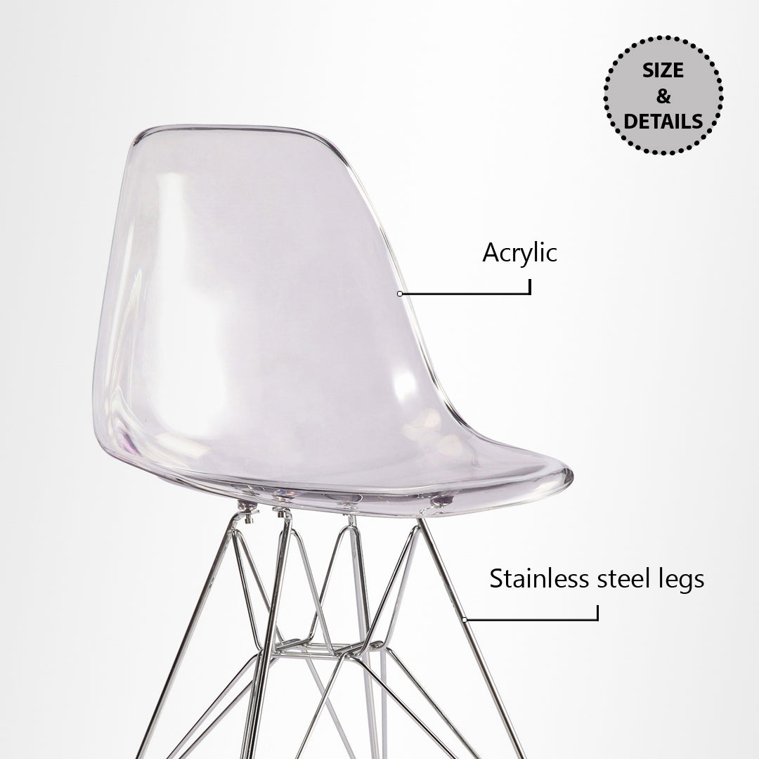 Tower Dining Chair, Clear