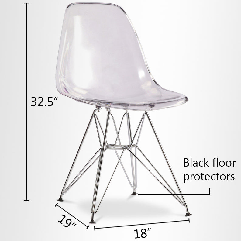 Tower Dining Chair, Clear