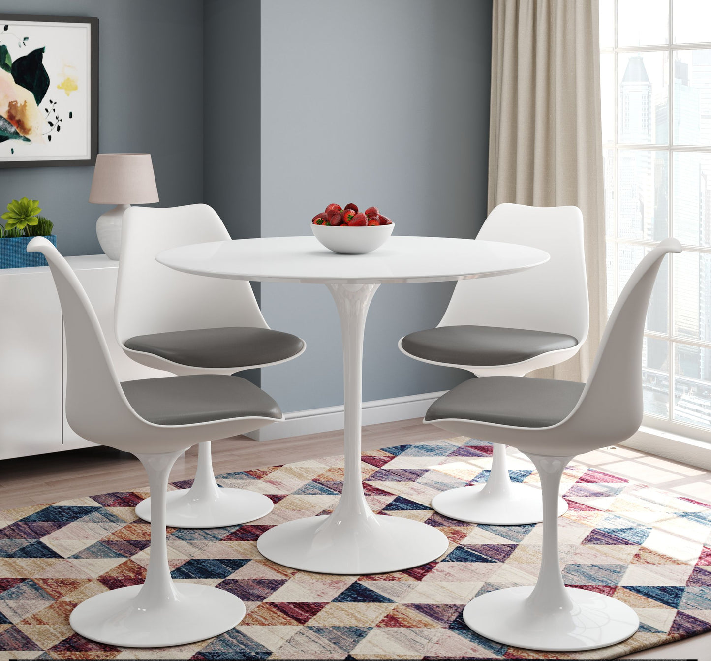 Rose 42" Round Fiberglass Dining Table