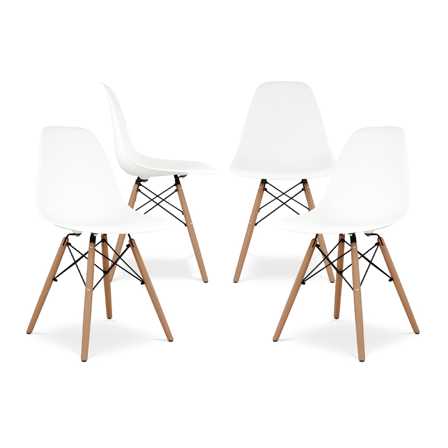 Pyramid Dining Chair, White