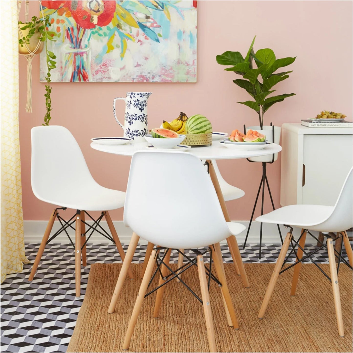 Pyramid Dining Chair, White