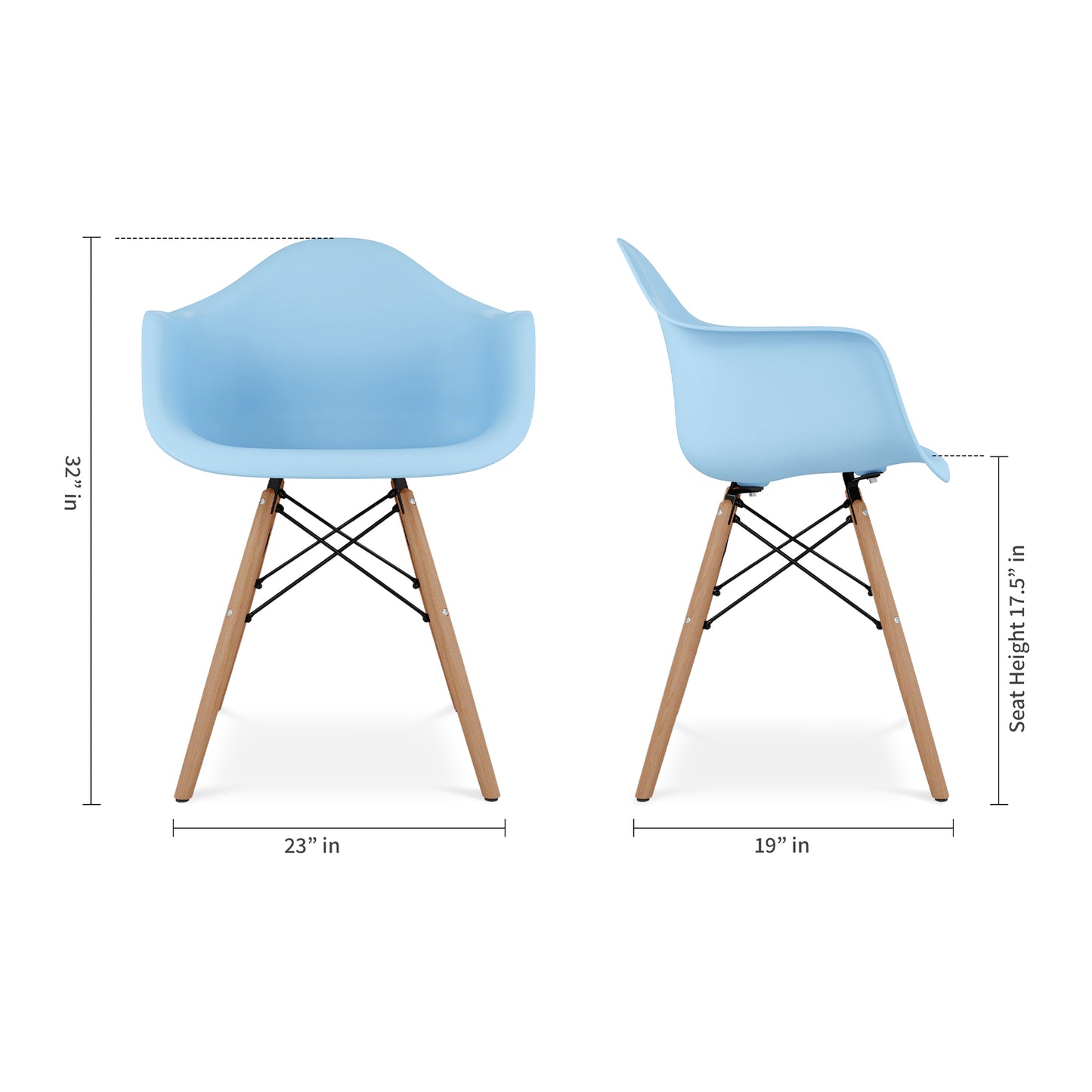 Pyramid Armchair, Blue