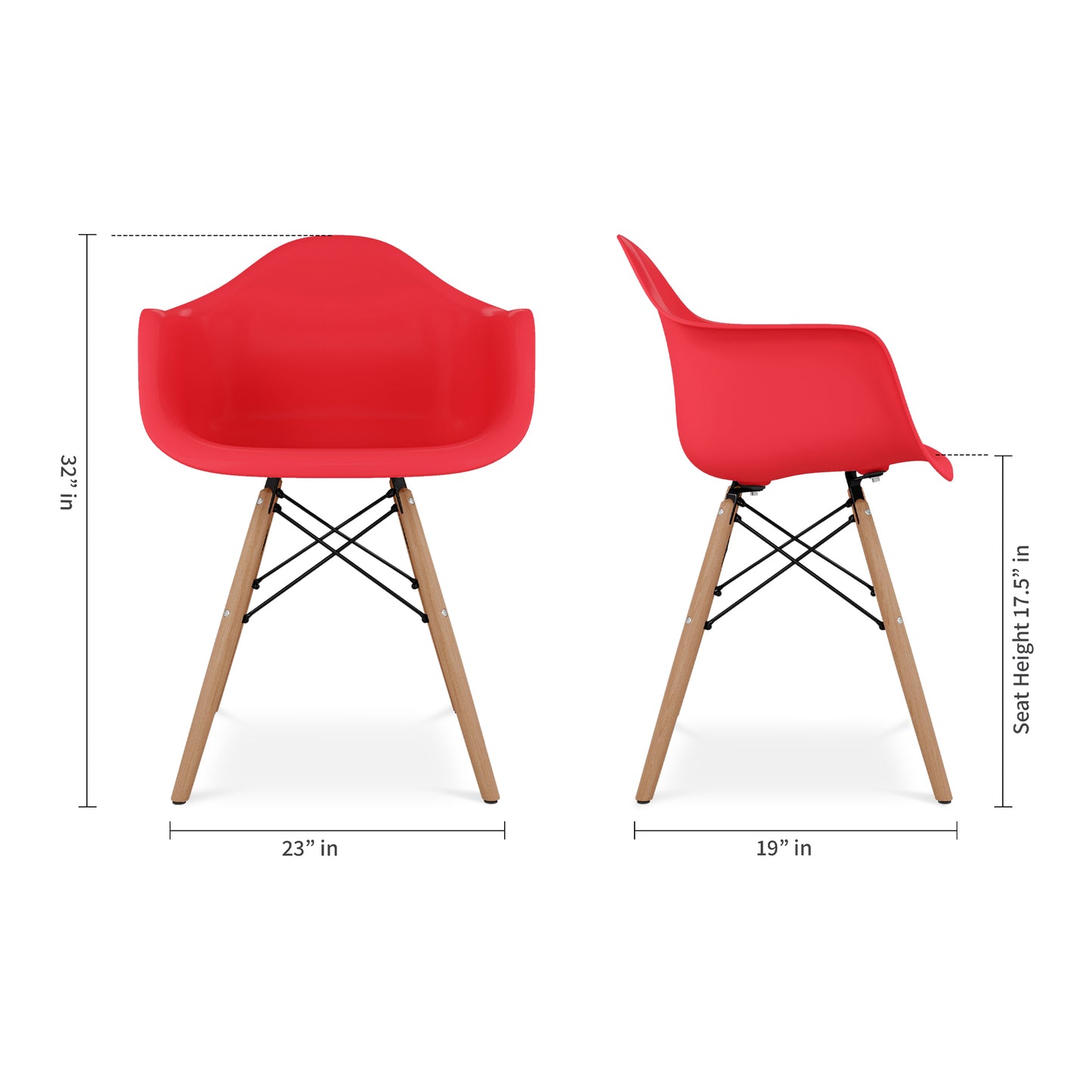 Pyramid Armchair, Red