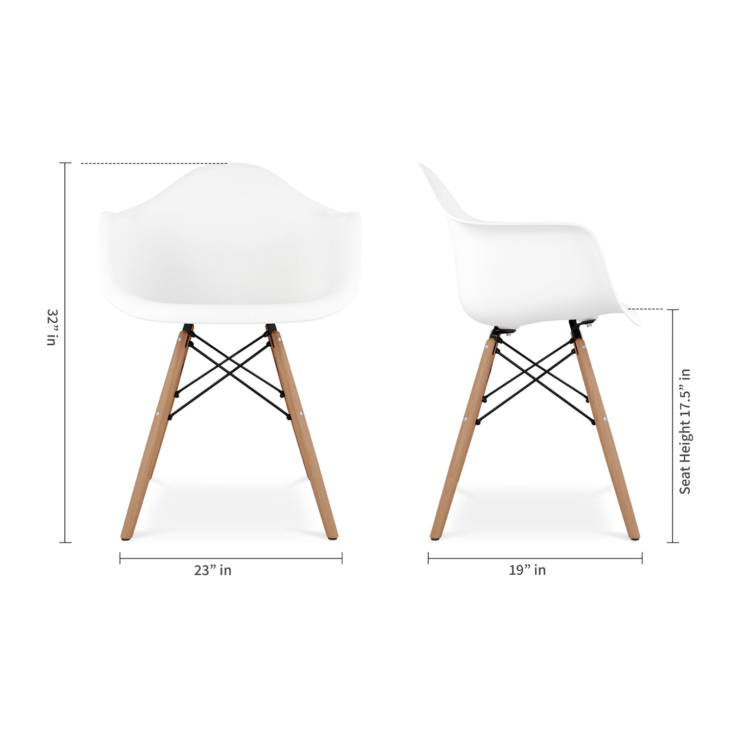 Pyramid Armchair, White