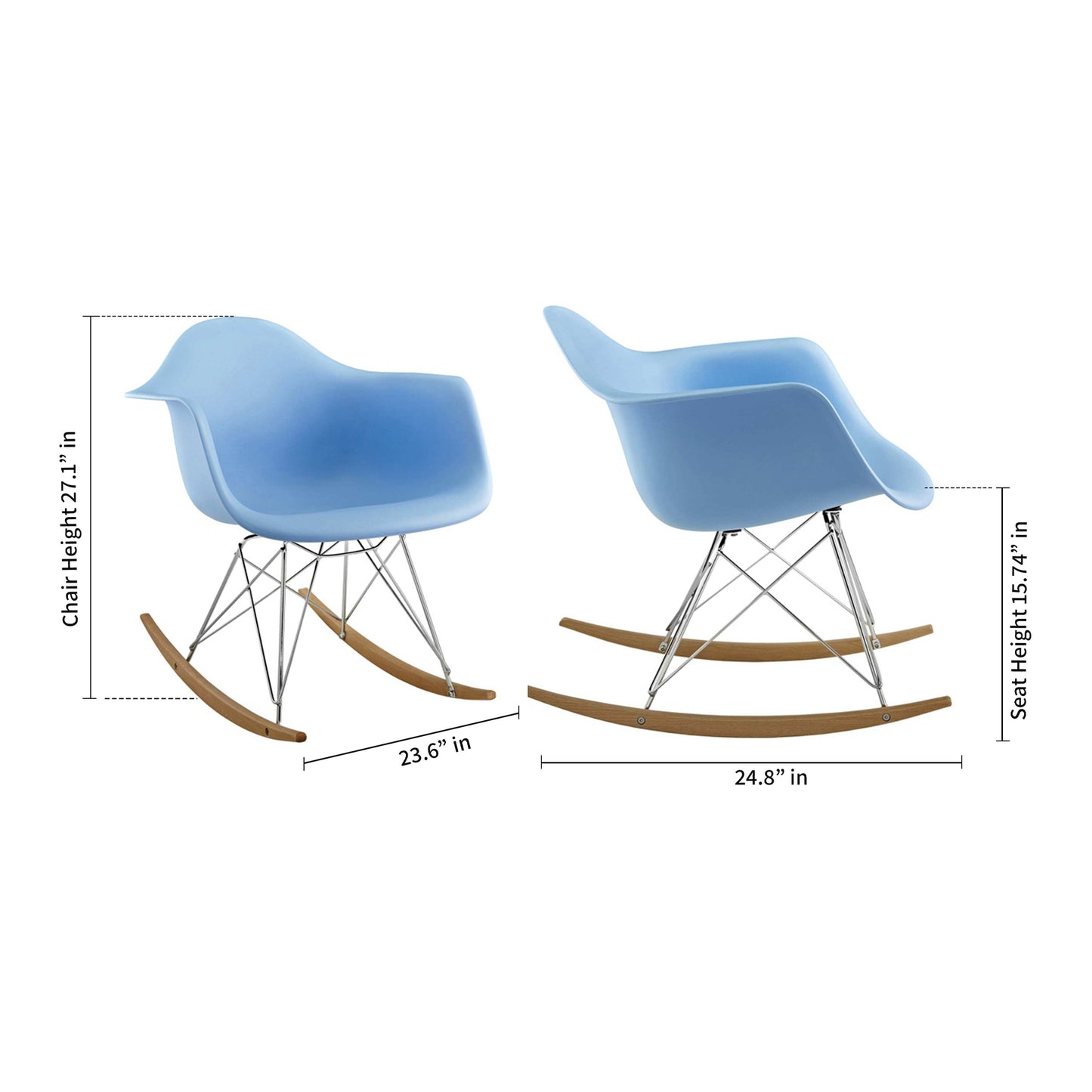 Atoll Rocker Chair, Blue
