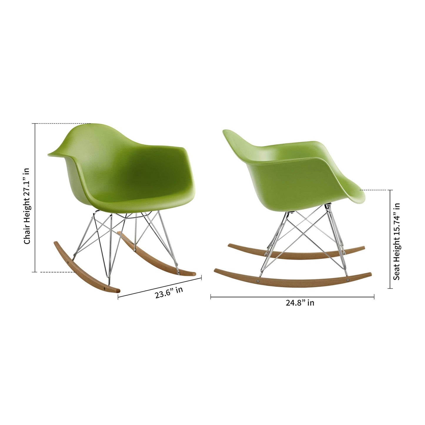 Atoll Rocker Chair, Green