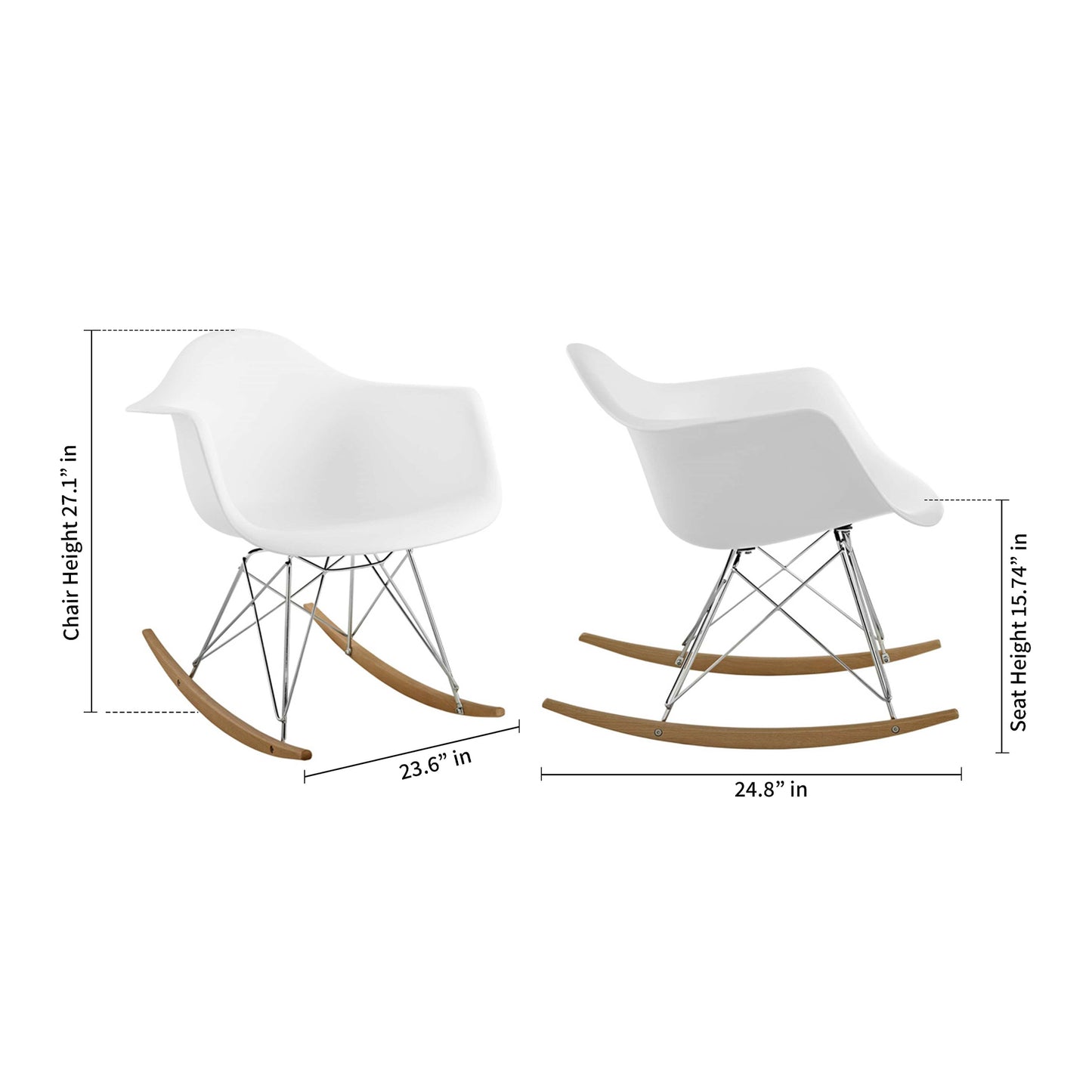 Atoll Rocker Chair, White