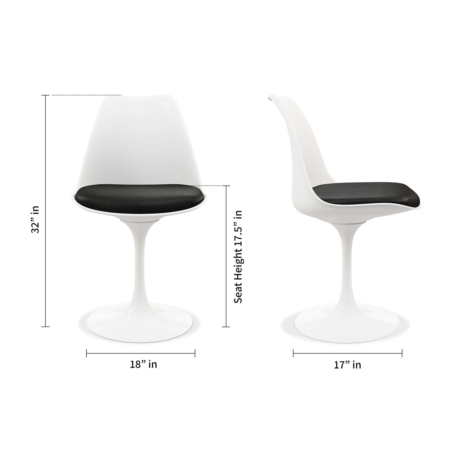 Rose Dining Chair, Black