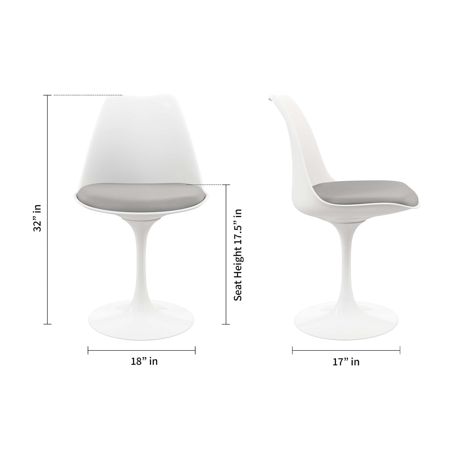 Rose Dining Chair, Gray