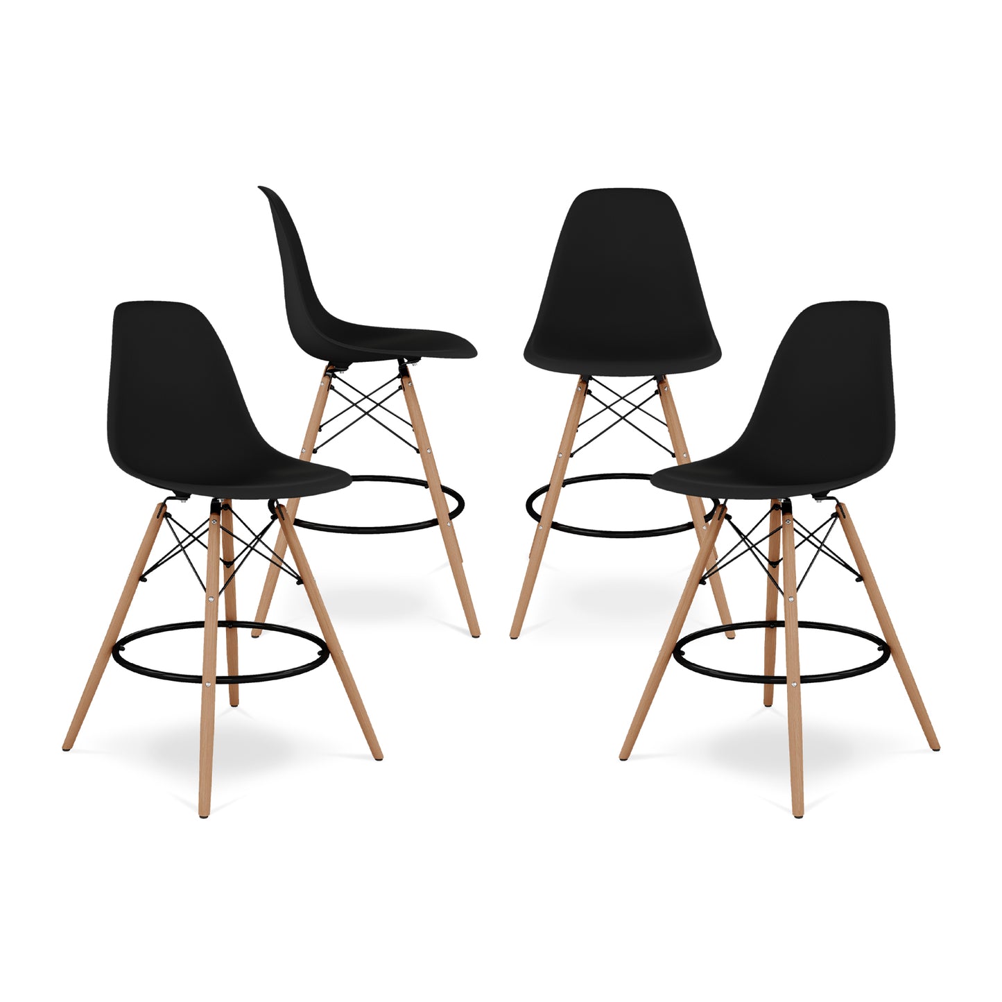 Pyramid Counter Stool, Black