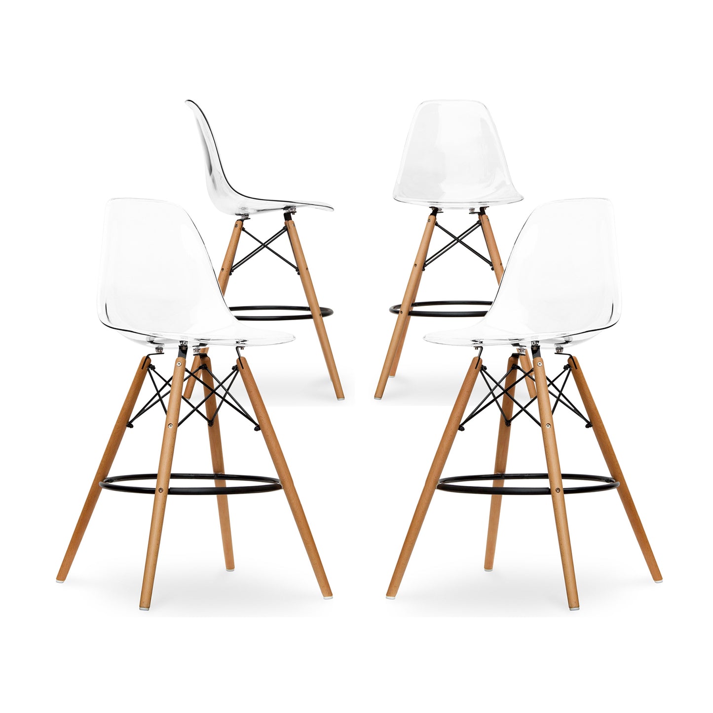 Pyramid Counter Stool, Clear