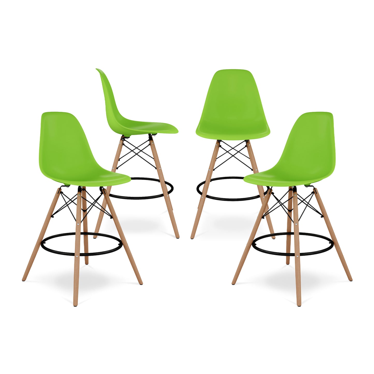 Pyramid Counter Stool, Green