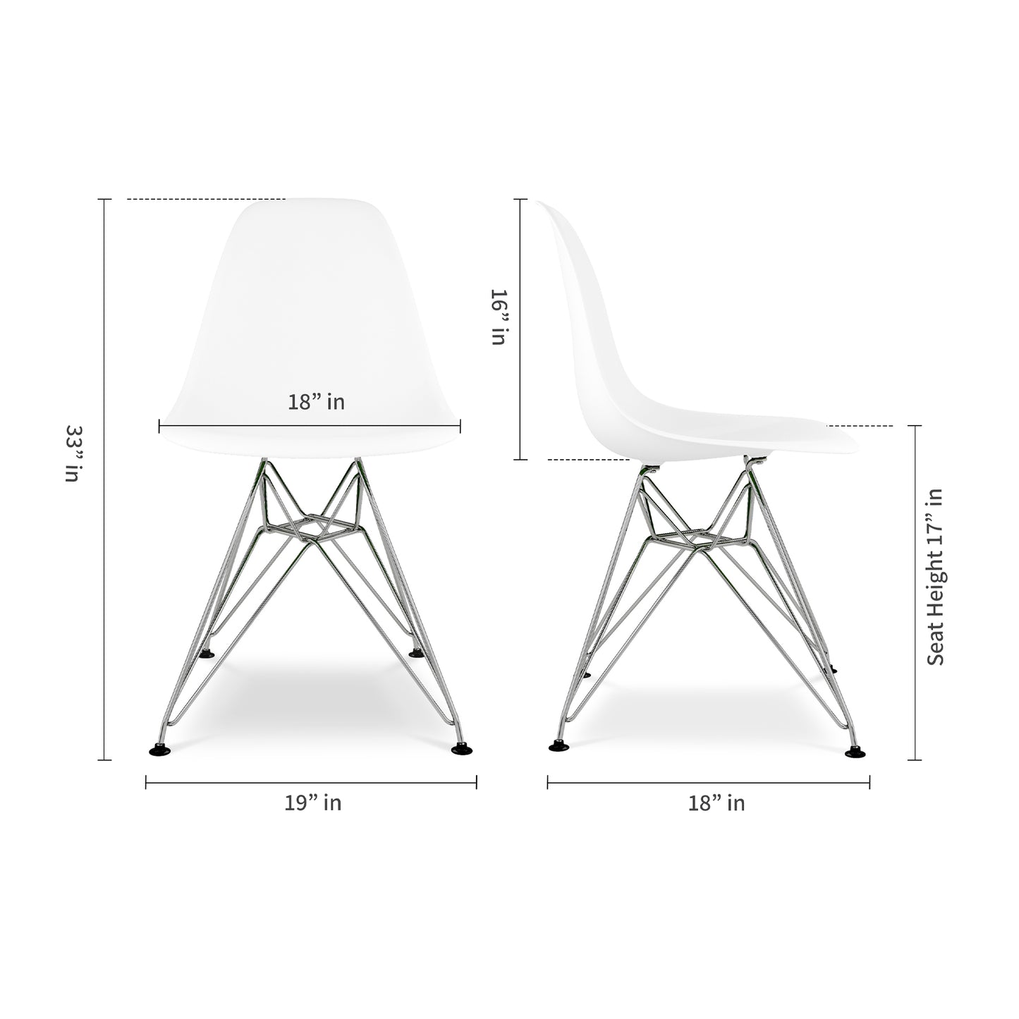 Tower Dining Chair, White