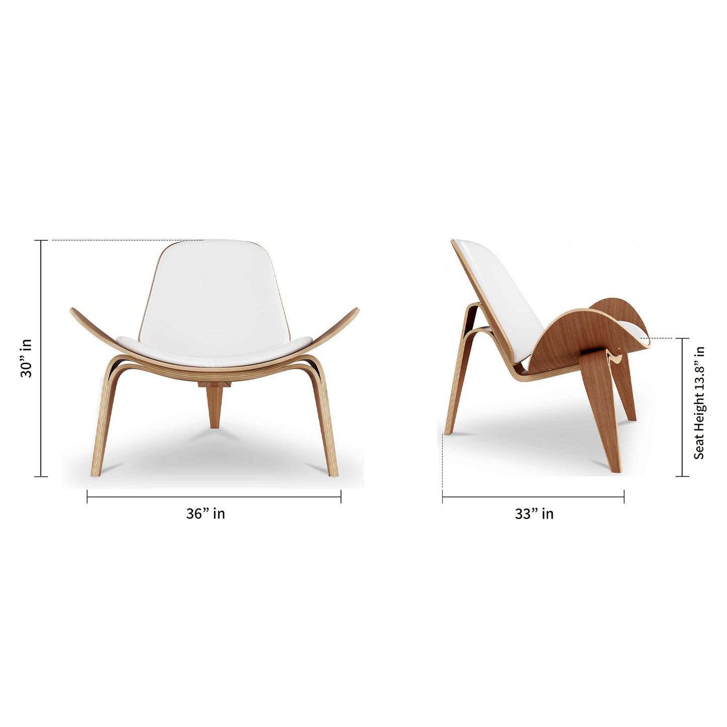 Arch Shell Chair, White