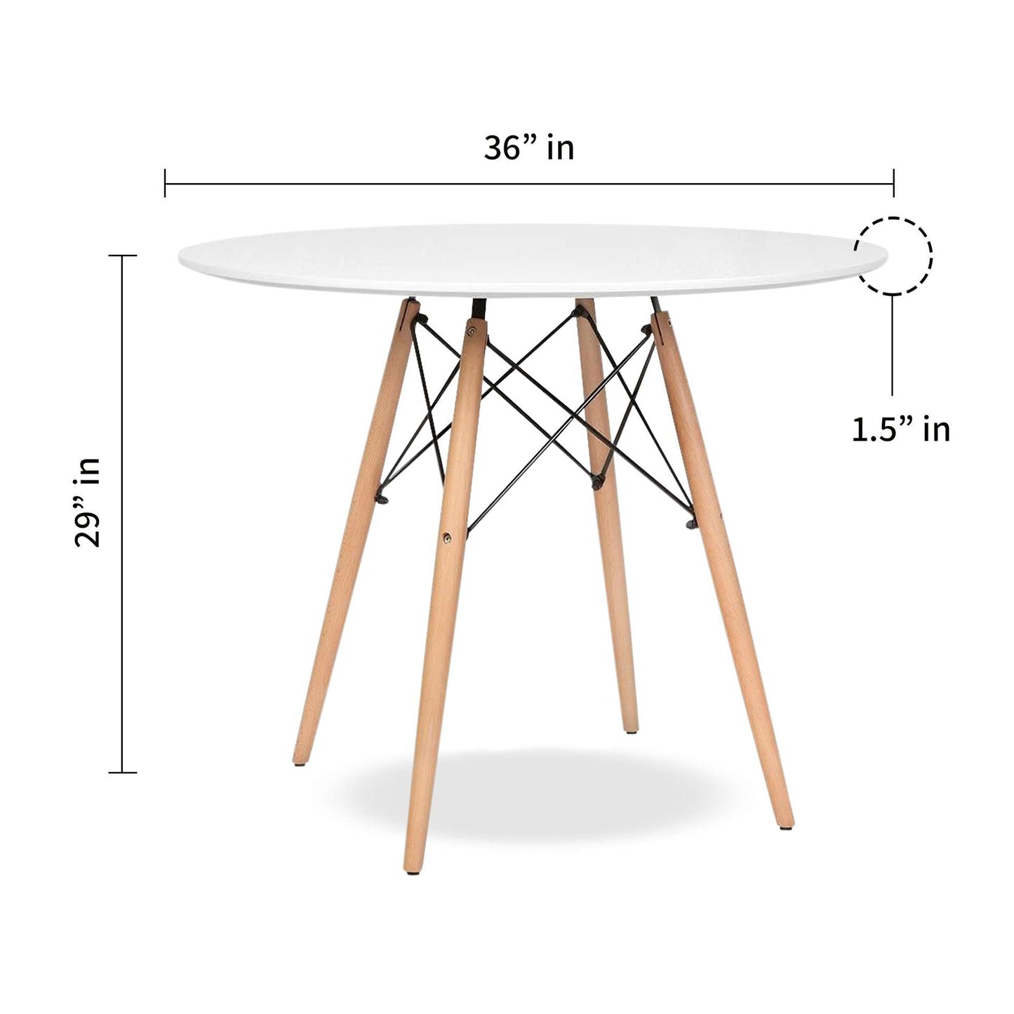 Pyramid 36" Round Dining Table