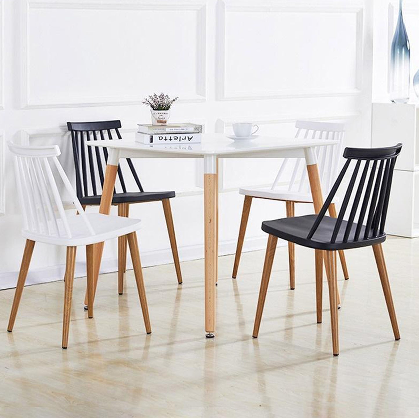 Spindle Dining Chair, White