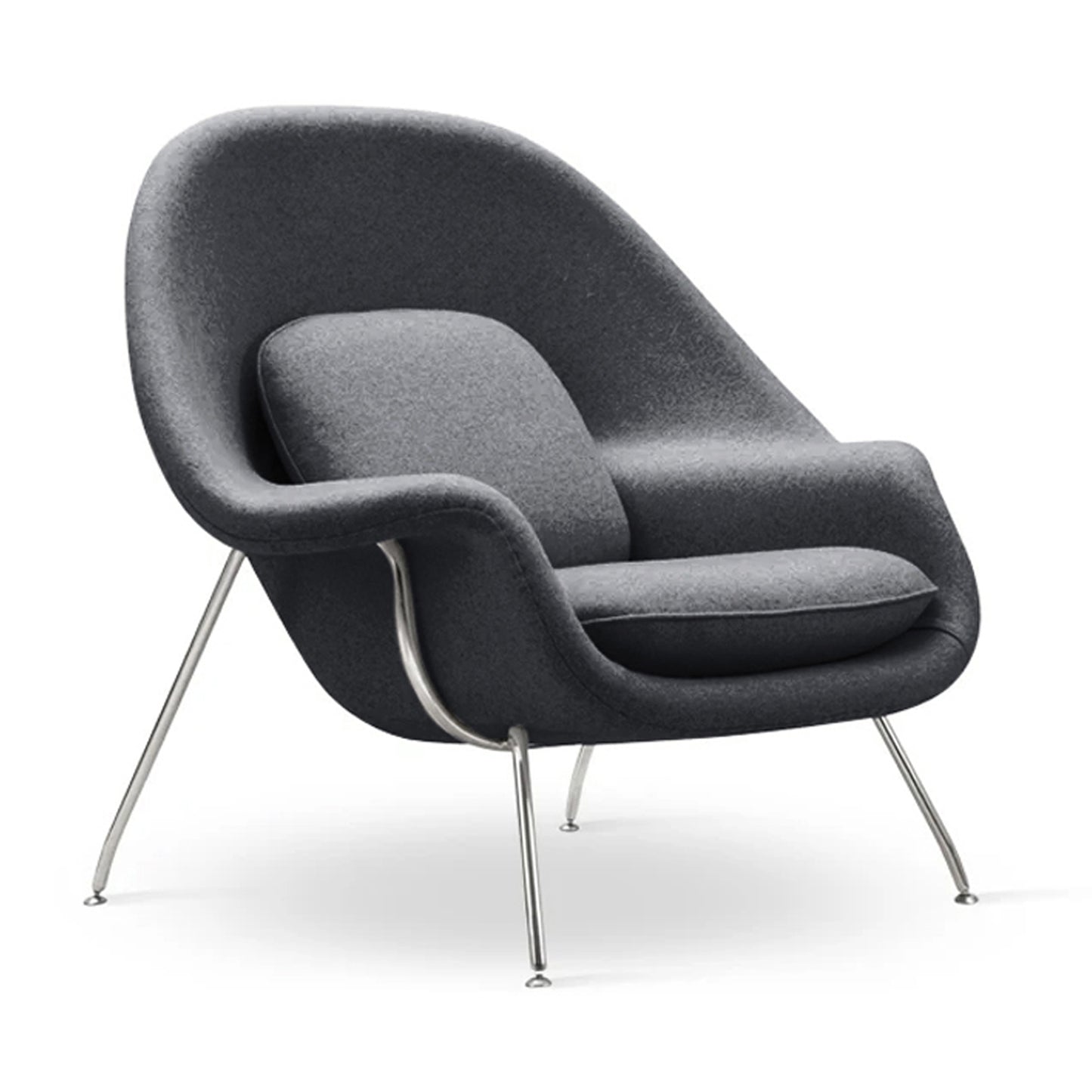 Haven Lounge Chair & Ottoman, Dark Gray
