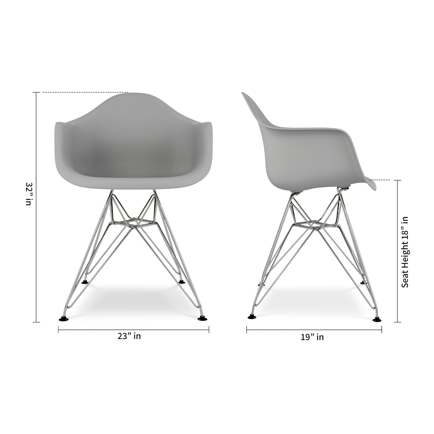 Tower Armchair, Gray