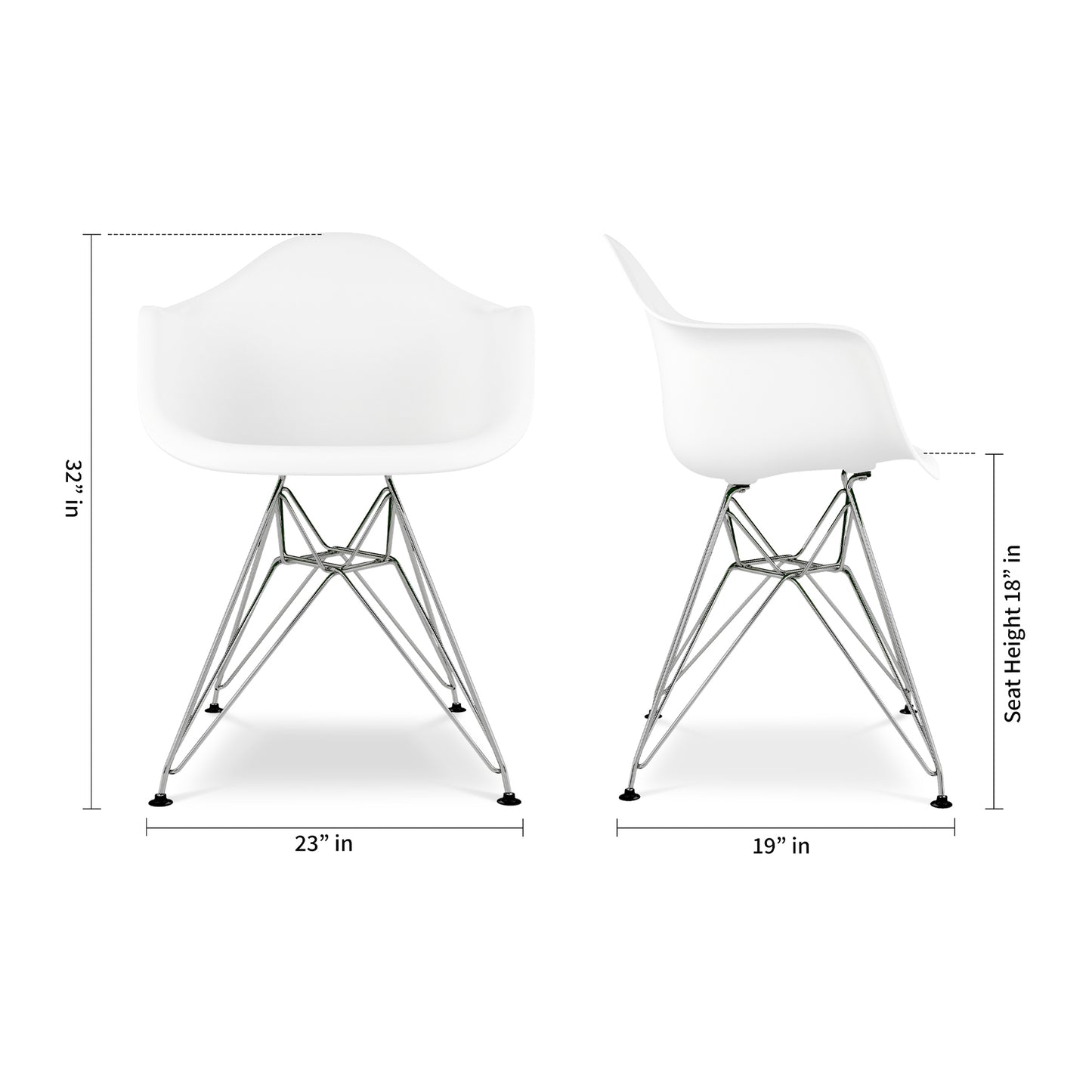 Tower Armchair, White