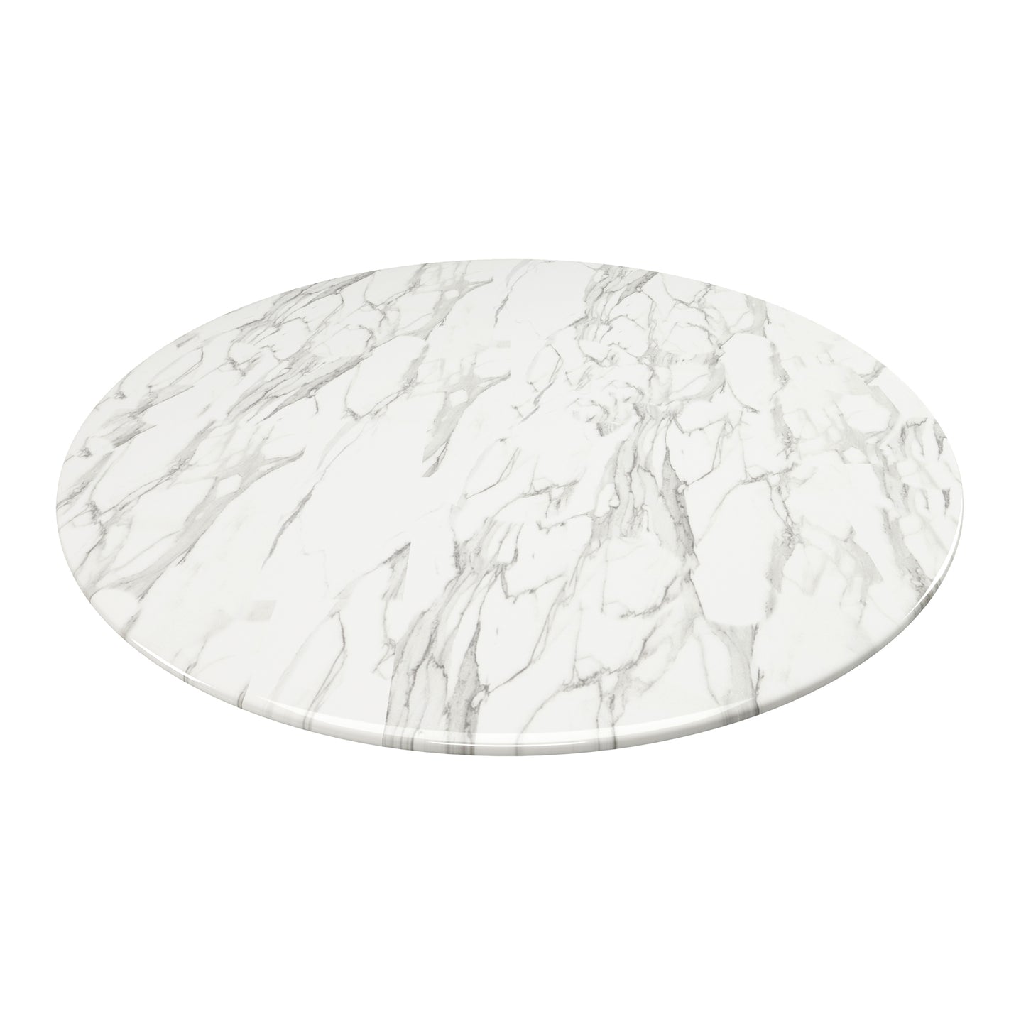 Rose 40" Round Marble Dining Table, Gold Base