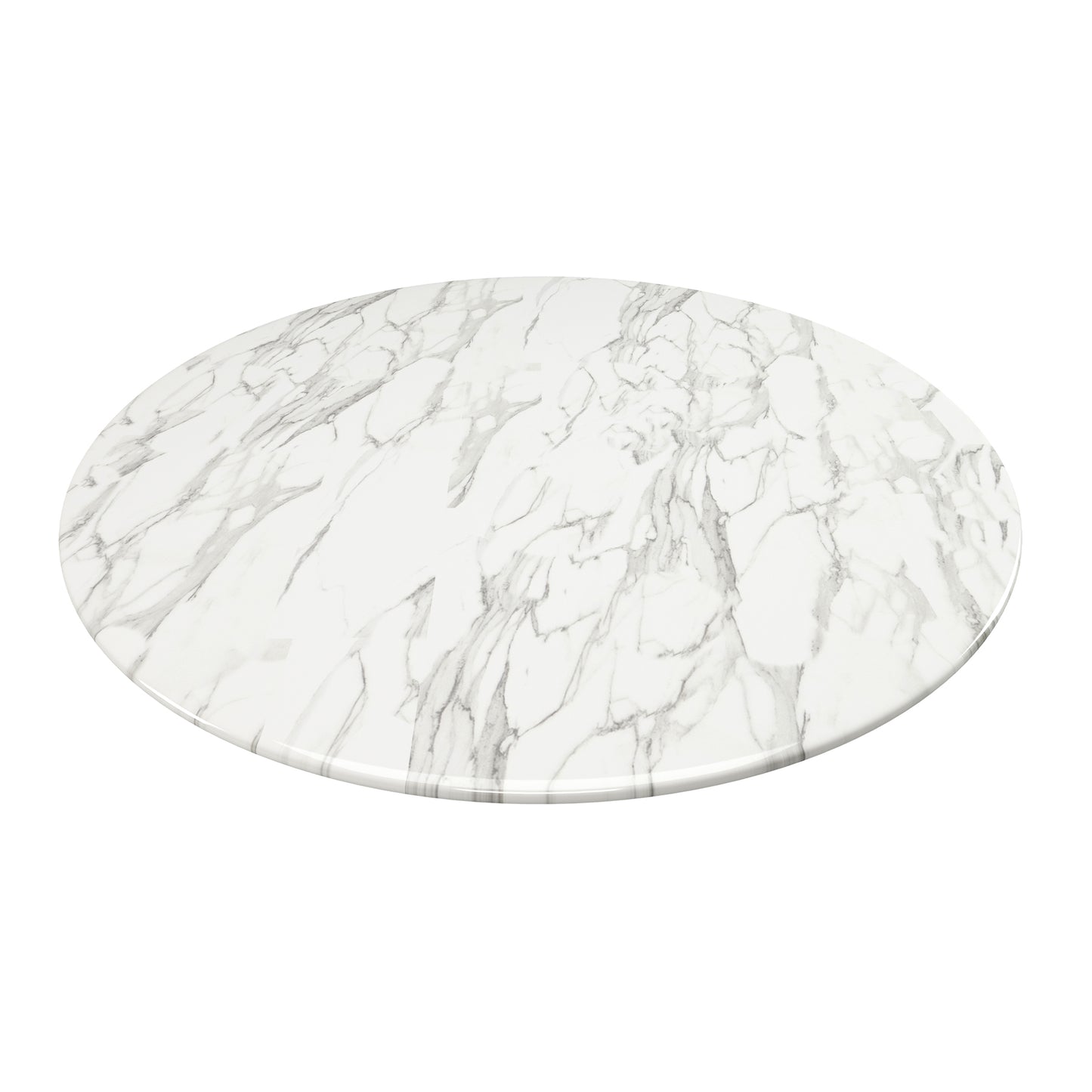 Rose 32" Round Marble Dining Table, Gray Base