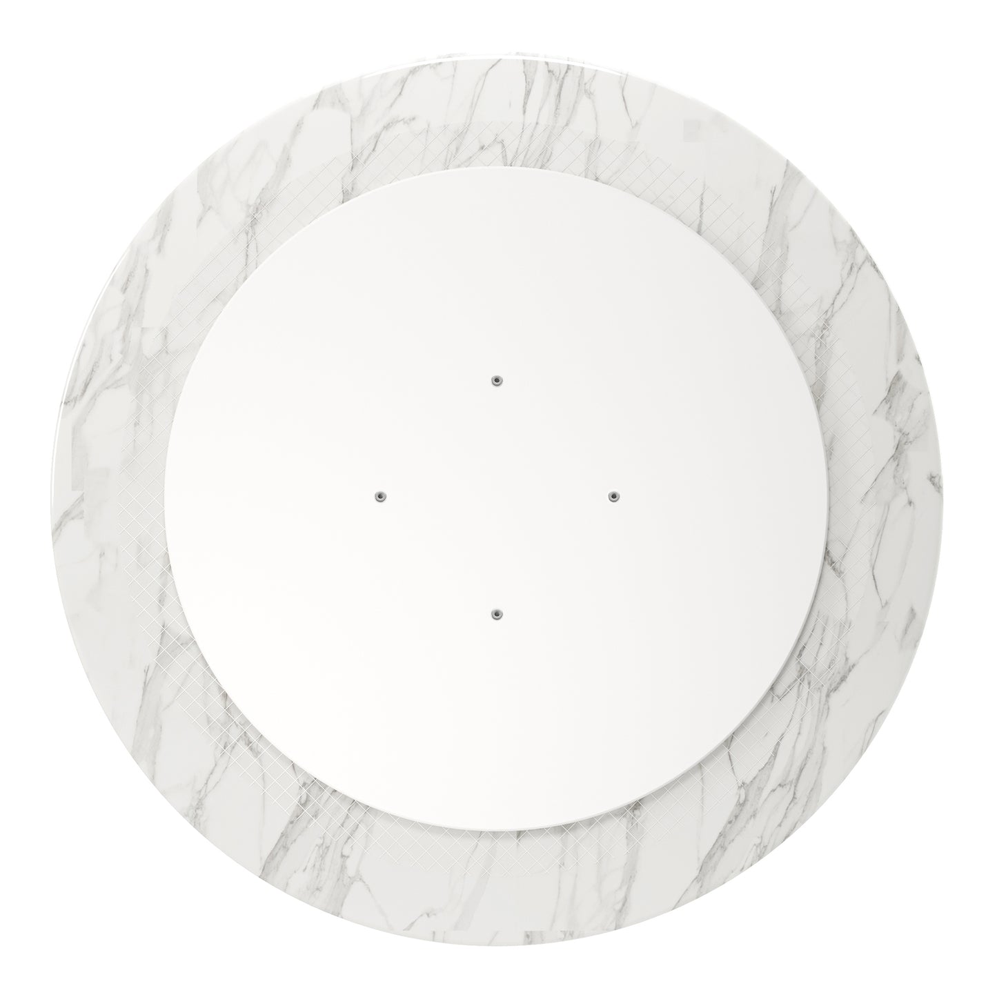 Rose 32" Round Marble Dining Table, Gray Base