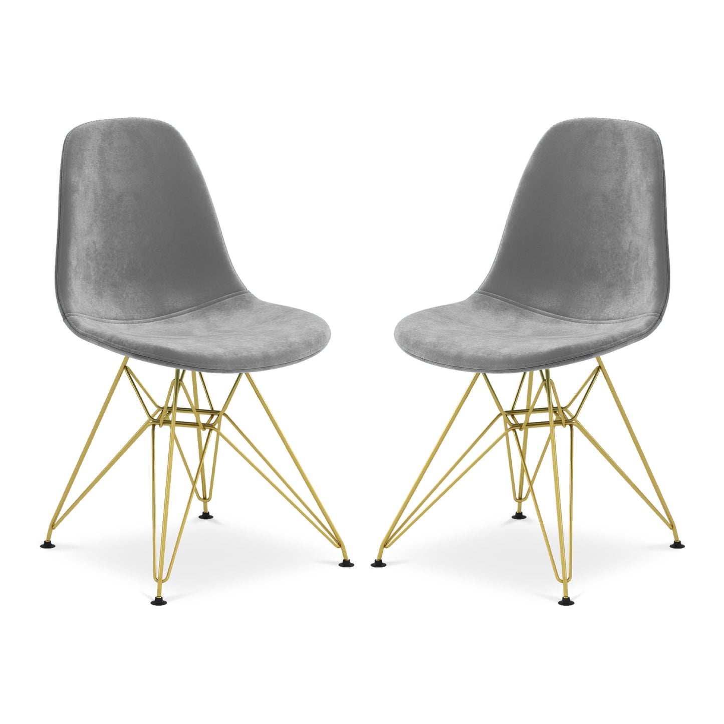 Tower Dining Chair, Gray Velvet