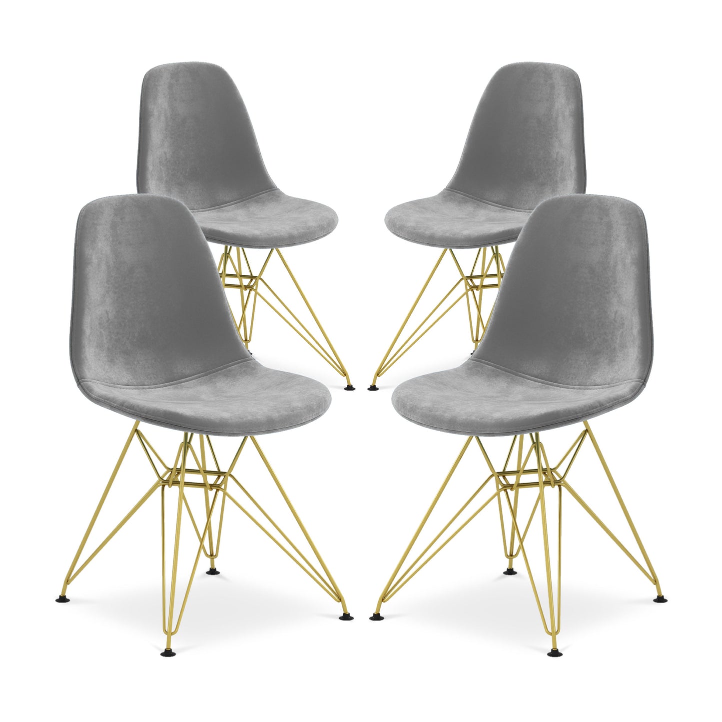 Tower Dining Chair, Gray Velvet