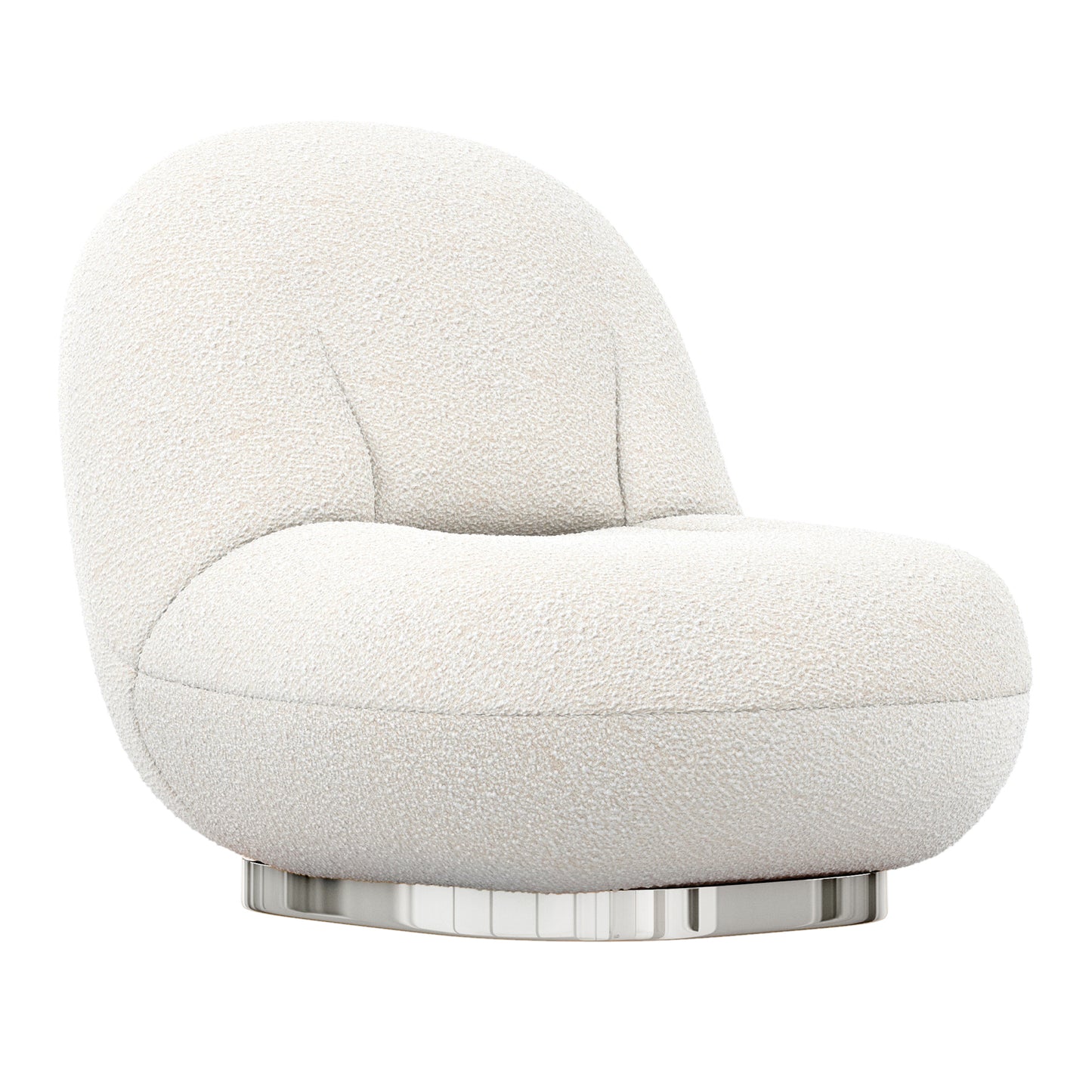 Breeze Boucle Chair, Stainless Steel
