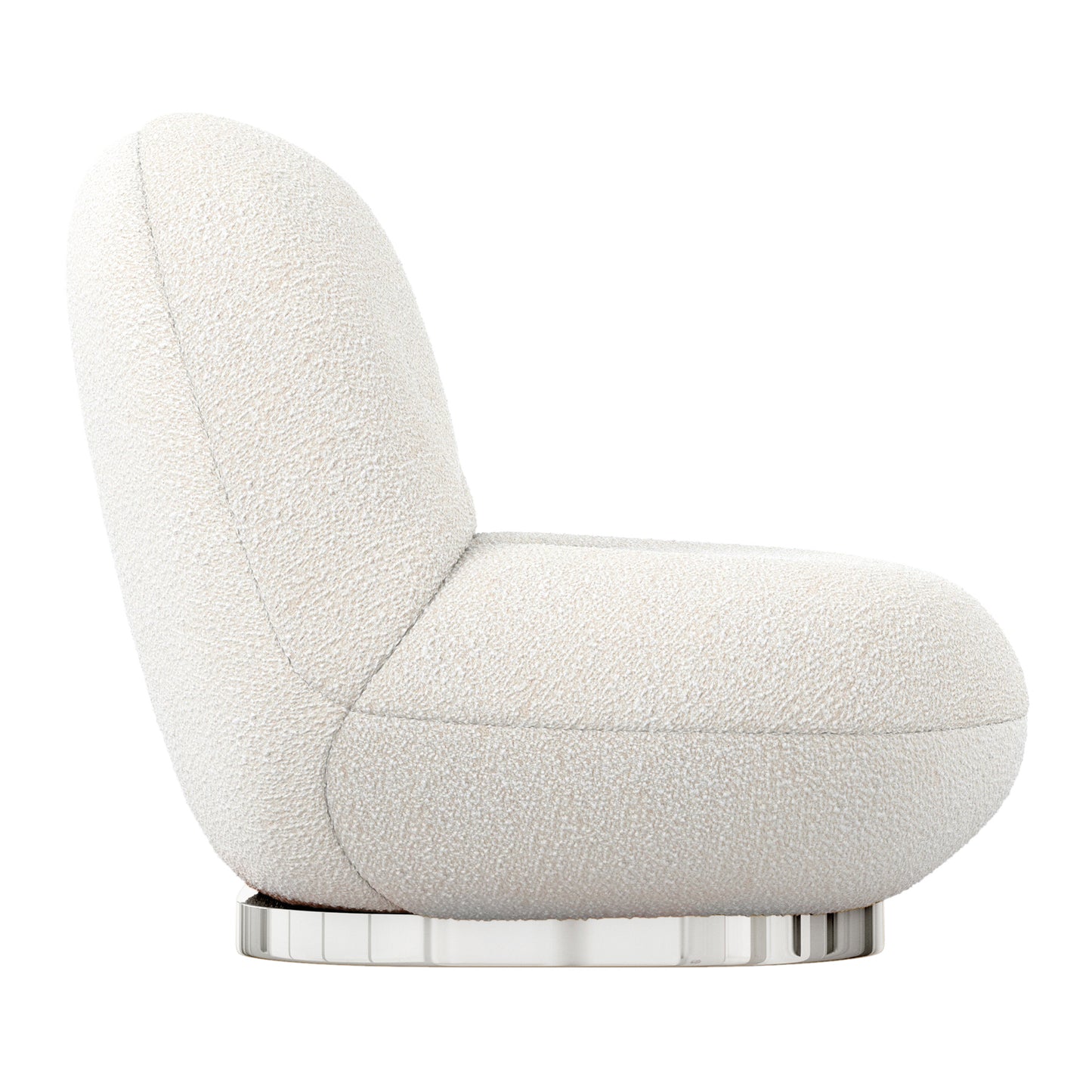 Breeze Boucle Chair, Stainless Steel