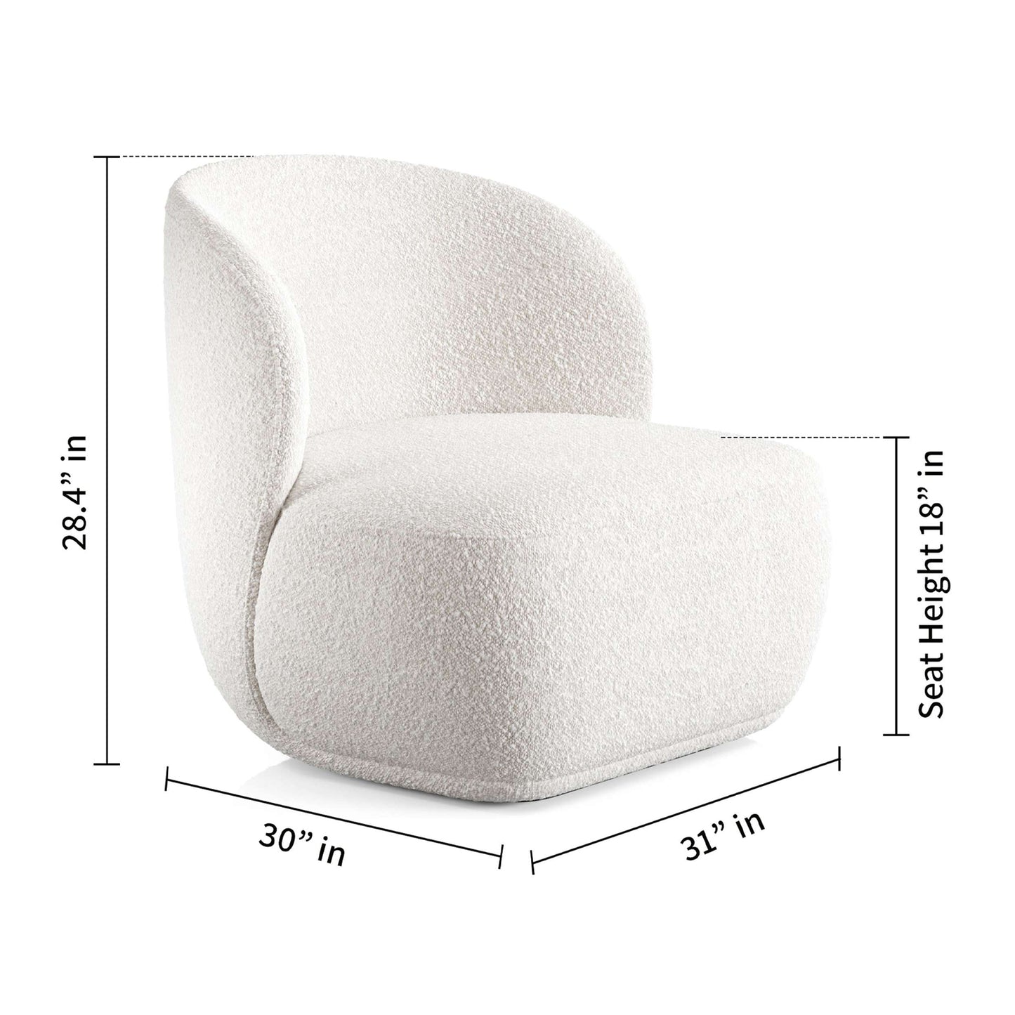 Tuva Lounge Chair, White