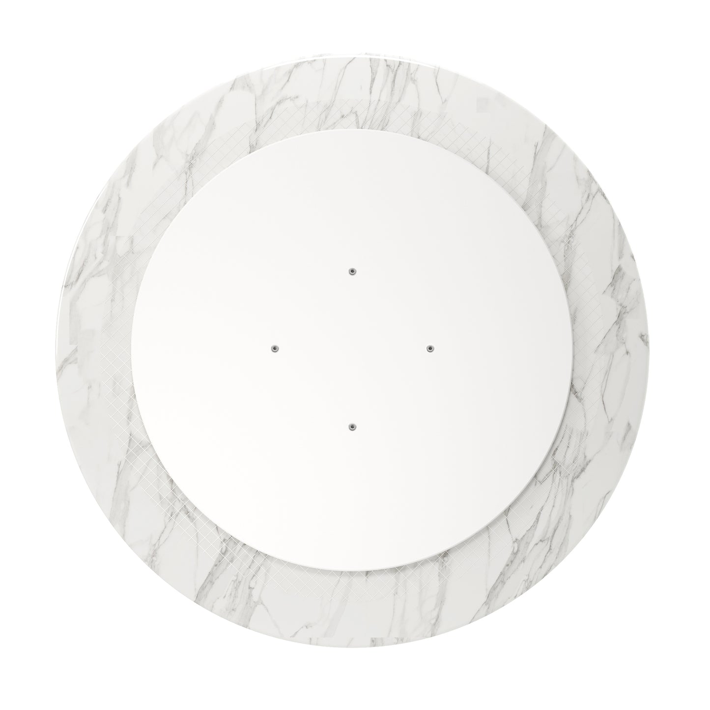 Rose 32" Round Marble Dining Table, Black Base