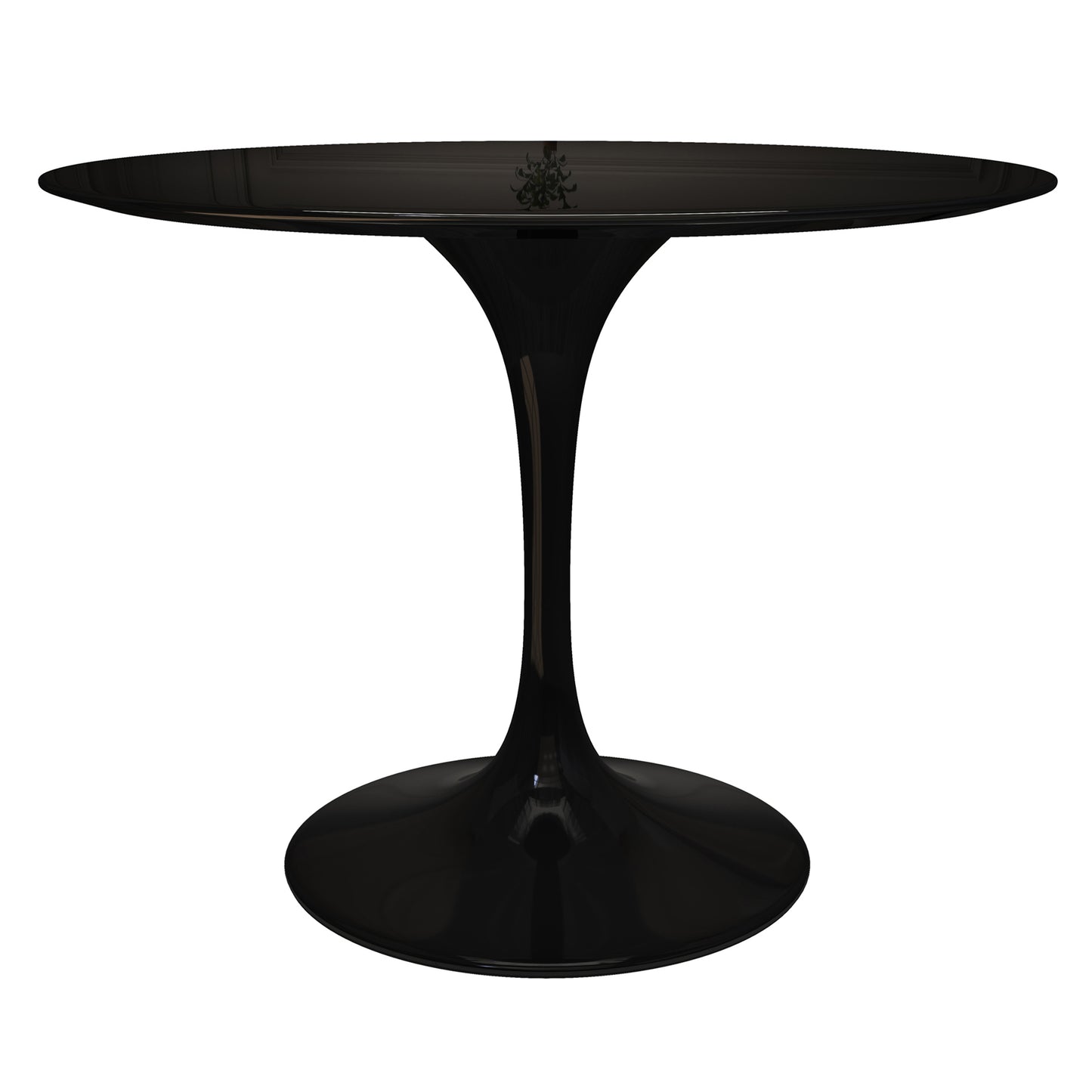 Rose 42" Round Fiberglass Dining Table, Black