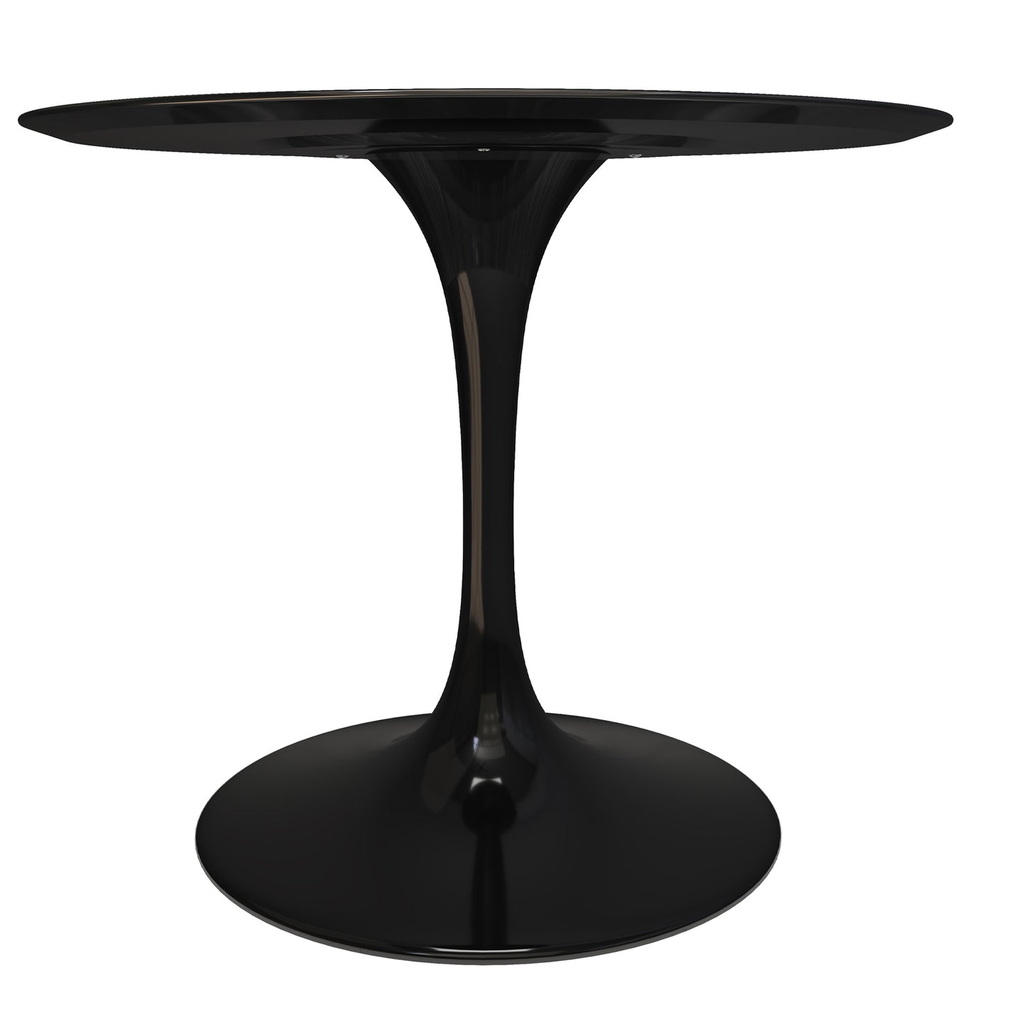 Rose 36" Round Fiberglass Dining Table, Black