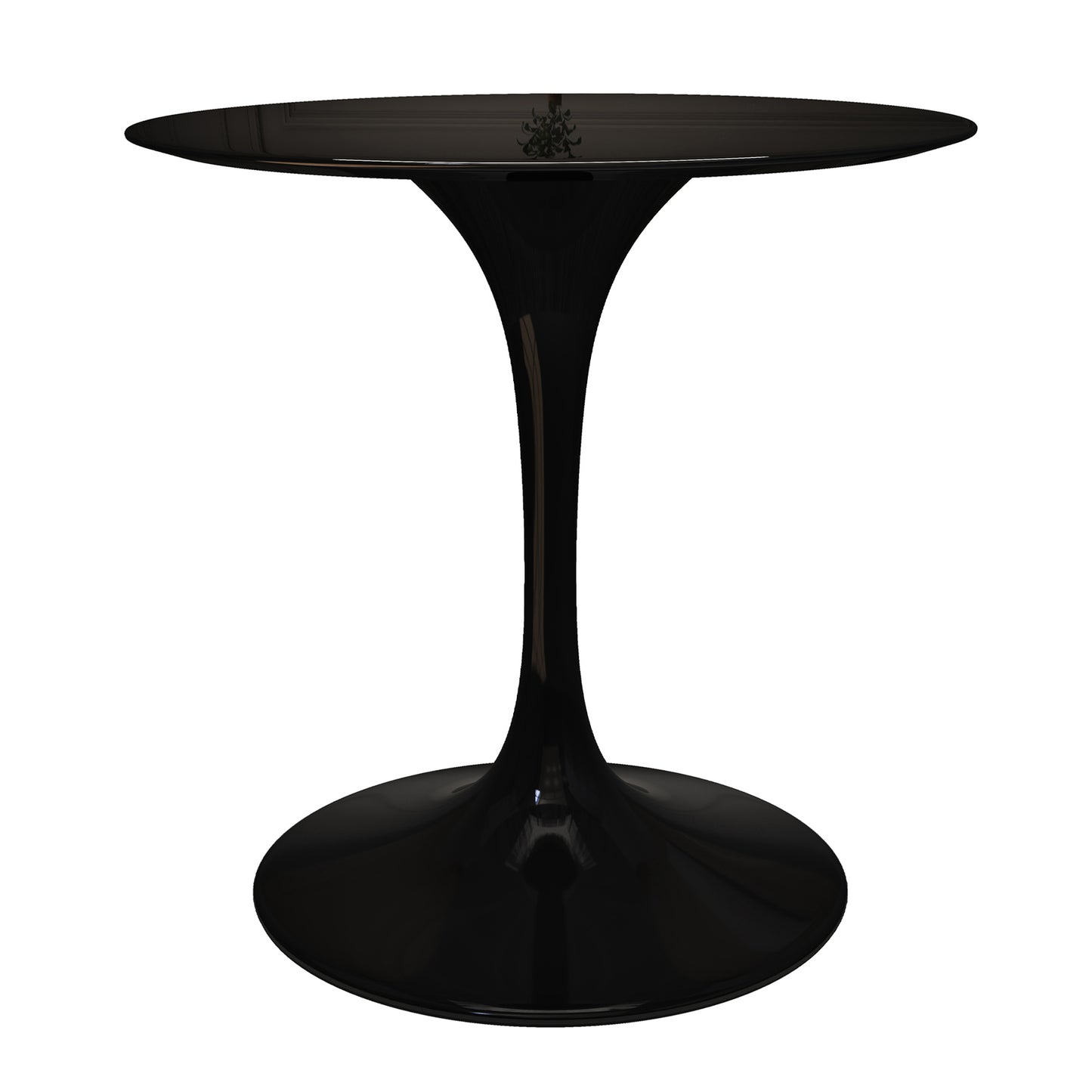 Rose 32" Round Fiberglass Dining Table, Black