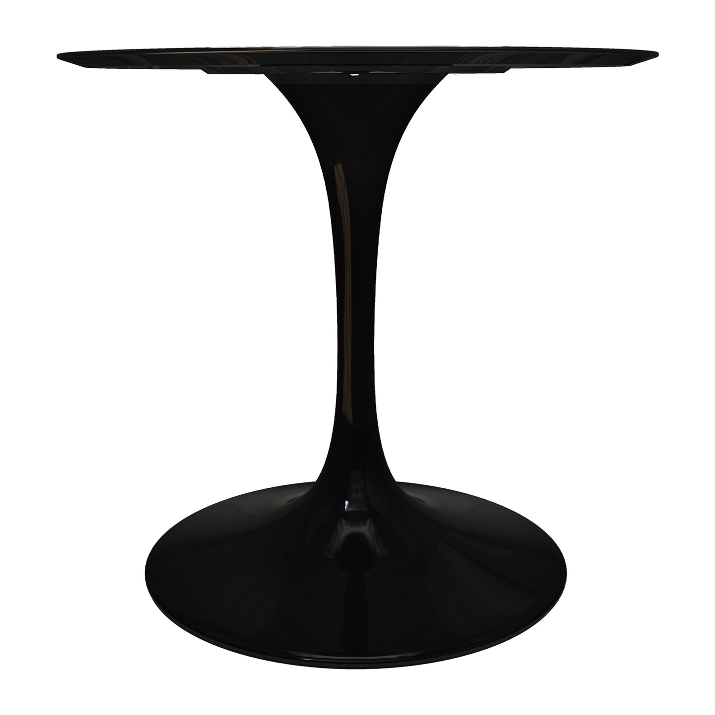 Rose 32" Round Fiberglass Dining Table, Black