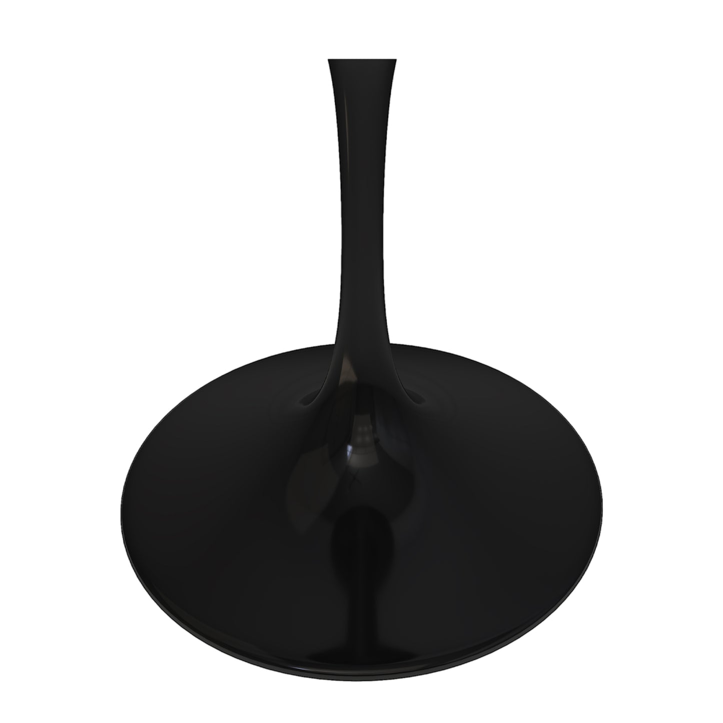 Rose 48" Round Fiberglass Dining Table, Black