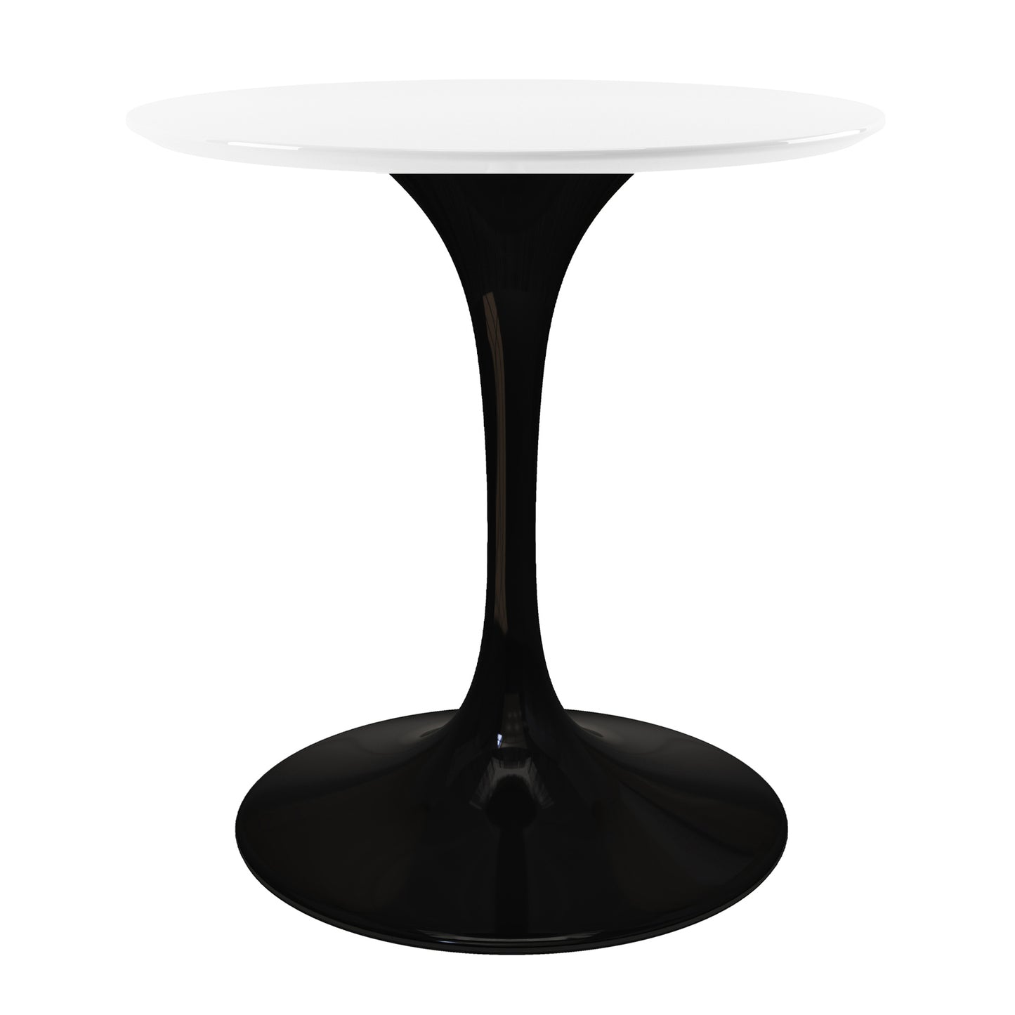 Rose 32" Round Fiberglass Dining Table, Black Base