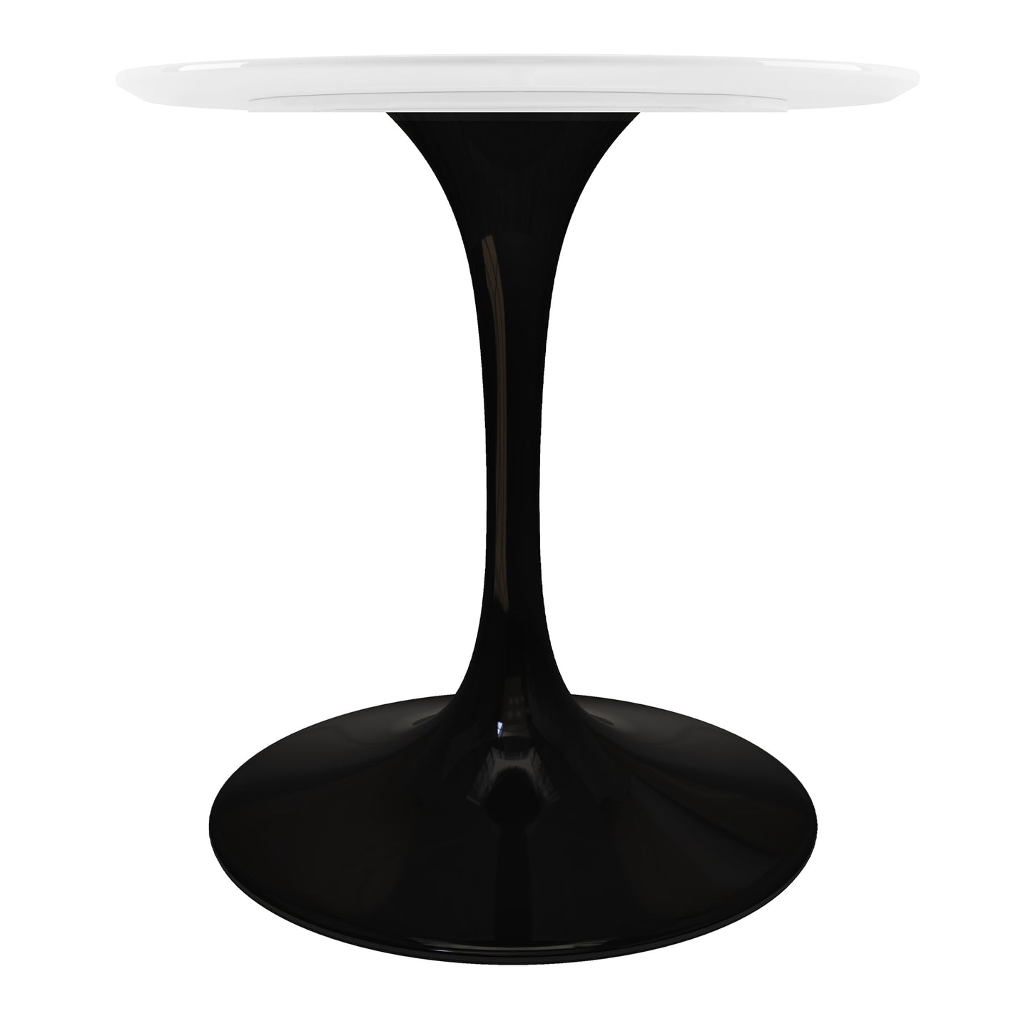 Rose 32" Round Fiberglass Dining Table, Black Base