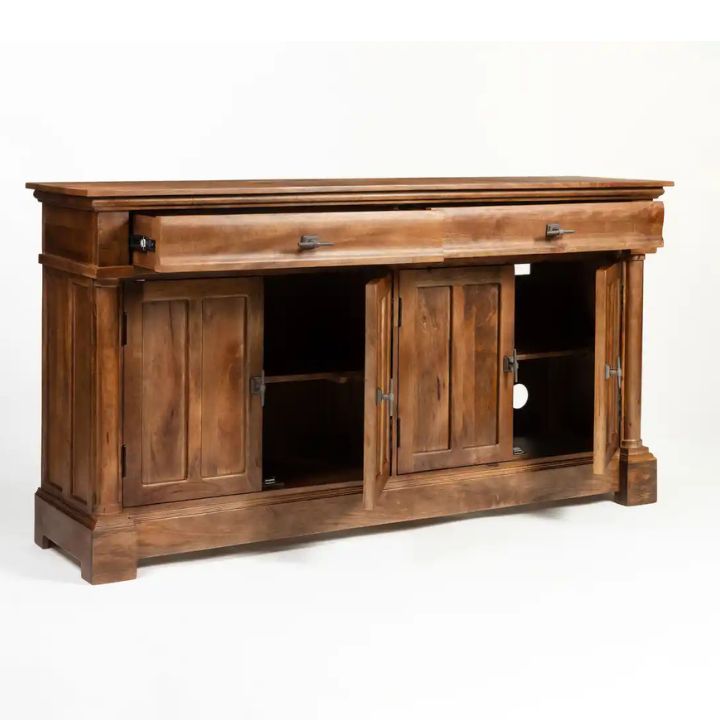 Padova 70" Solid Wood Sideboard, Light Walnut