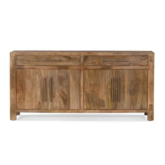 Anna 70" Solid Wood Sideboard, Light Walnut